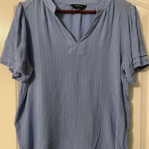 Well Worn Sky Blue Textured Top